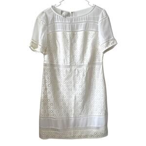 Donna Morgan White Lace Overlay Dress Size 8